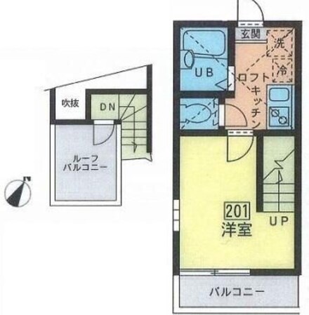 三ツ沢上町駅 徒歩12分 2階の物件間取画像